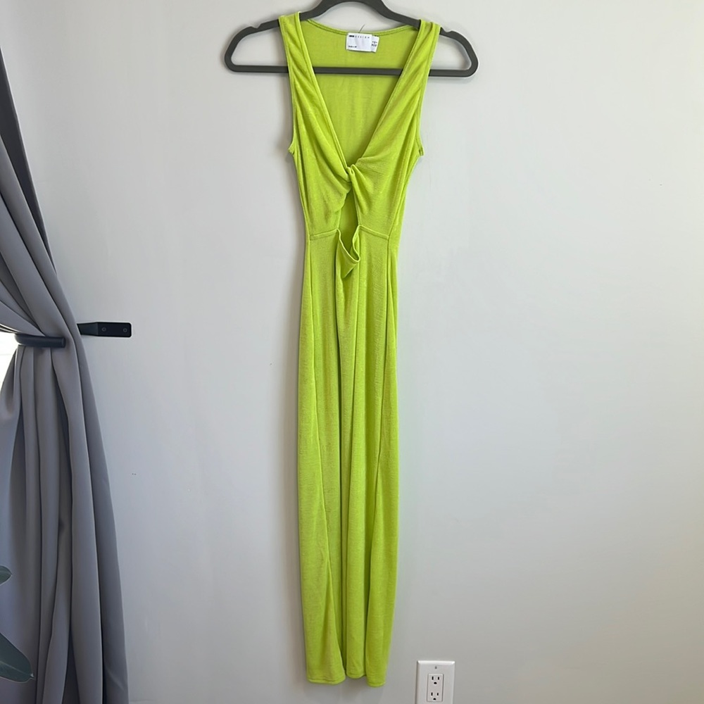 ASOS lime green dress bodycon